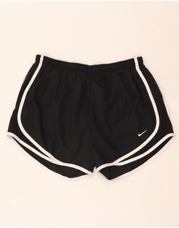 Pantaloncini sportivi Nike da donna Dri Fit UK 14 medio nero poliestere