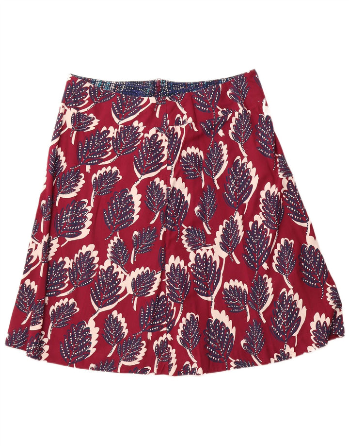 WHITE STUFF Gonna a trapezio da donna UK 14 Grande W34 Viscosa floreale rosa