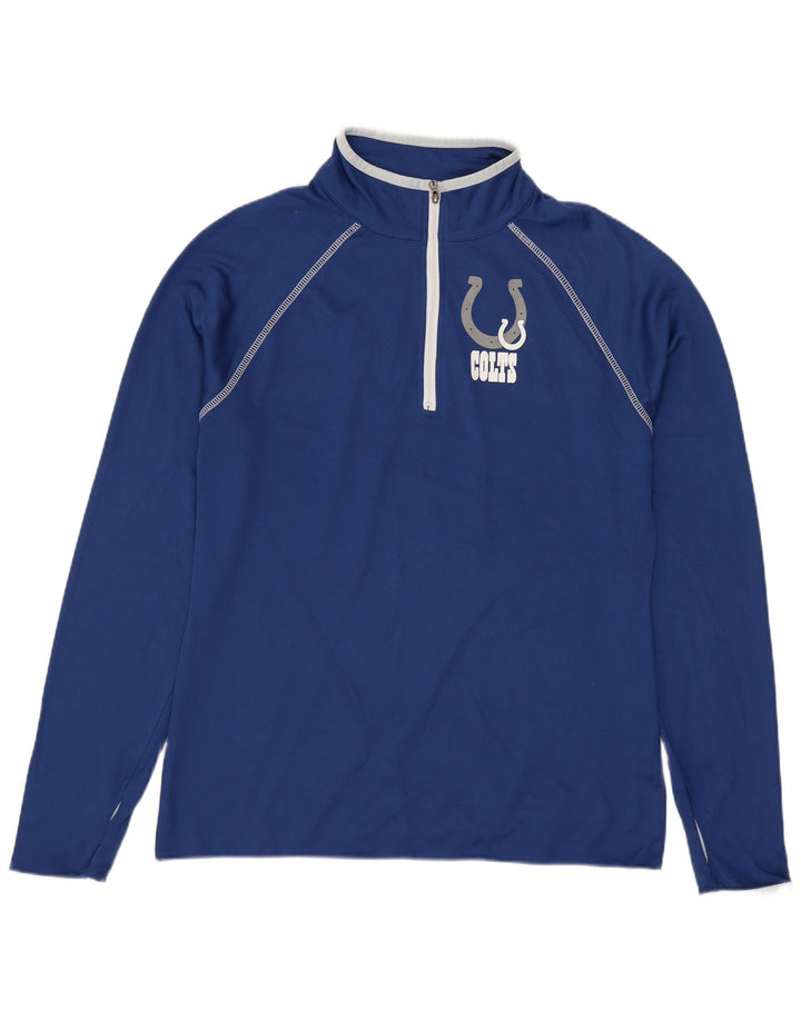 Maglia della tuta pullover con zip e collo da donna NFL Colts UK 16 grande blu navy