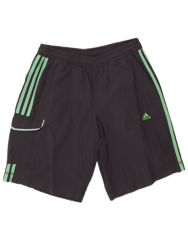 Pantaloncini sportivi Adidas da uomo cargo piccoli in nylon grigio