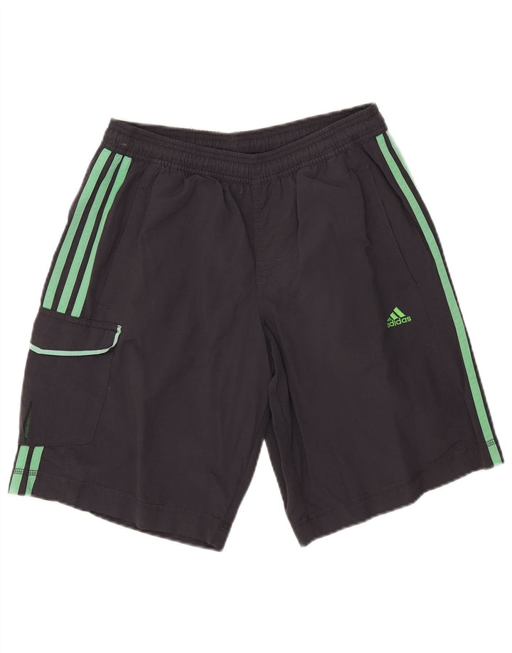 Pantaloncini sportivi Adidas da uomo cargo piccoli in nylon grigio