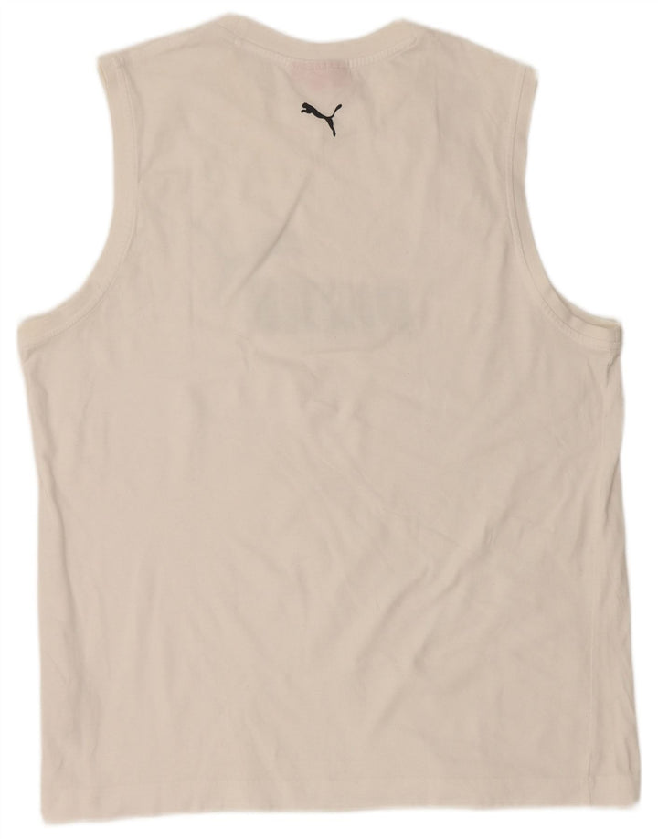 Canotta grafica da uomo Puma XL in cotone bianco