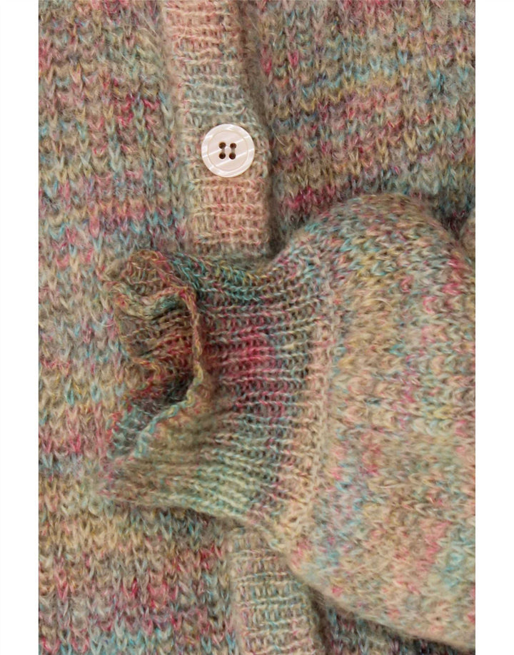 Maglione cardigan da donna Peter Hahn UK 10 piccolo classico multicolore