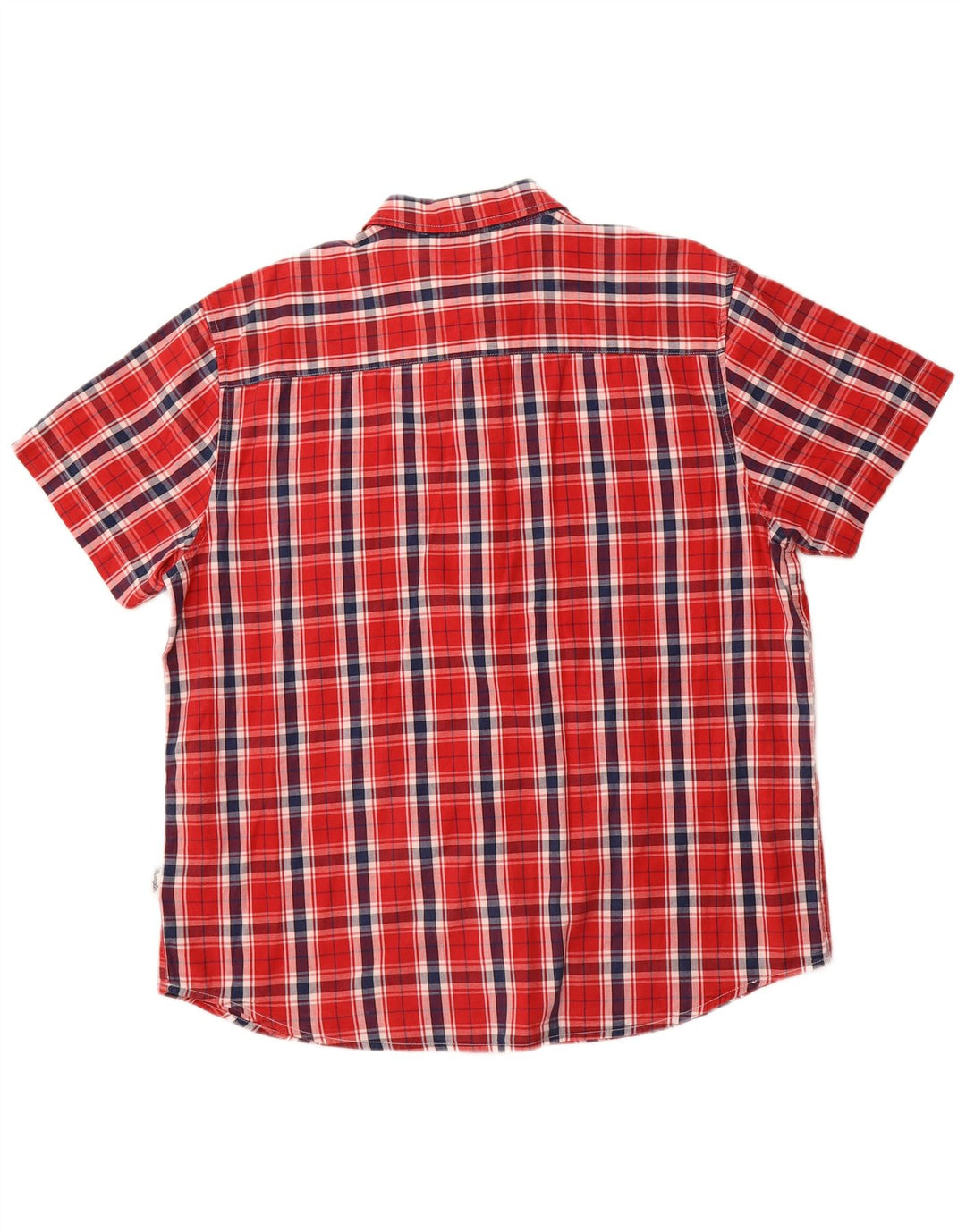Camicia a maniche corte vestibilità casual da uomo WRANGLER XL in cotone a quadri rossi