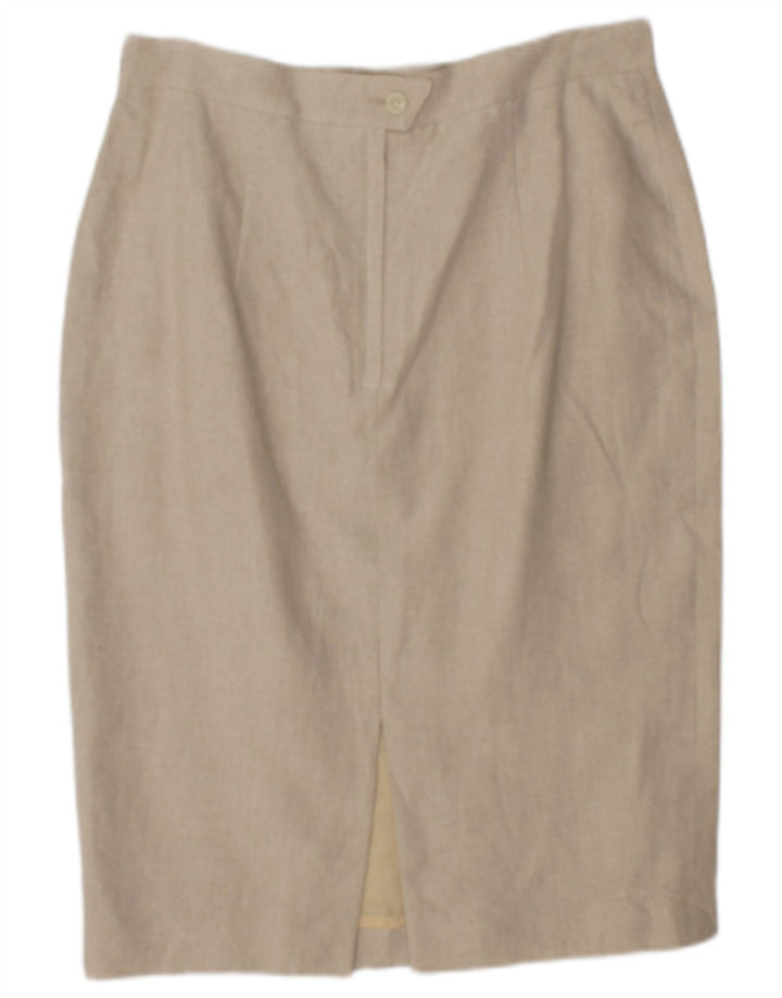 Gonna a tubino vintage da donna W30 beige medio