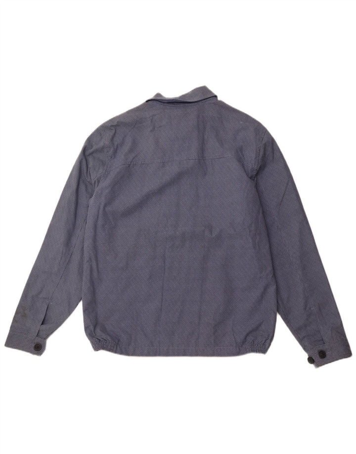 MARKS & SPENCER Giubbotto bomber da uomo UK 38 Cotone maculato blu medio