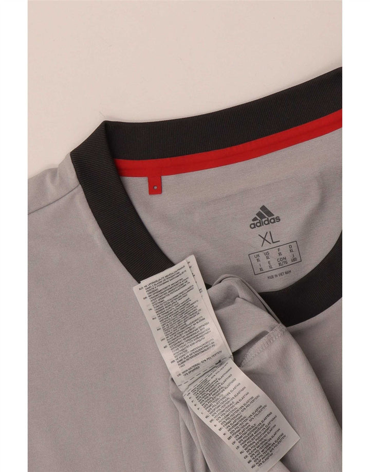 T-shirt grafica da uomo Adidas Top XL poliestere grigio