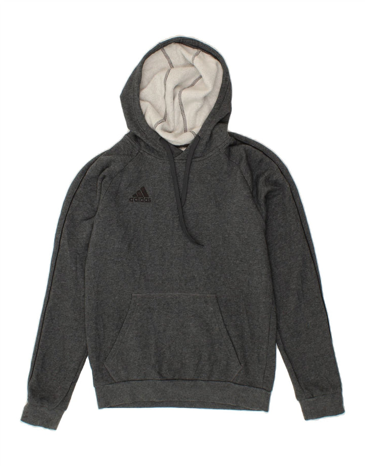 ADIDAS Mens Hoodie Jumper Small Grey Cotton Vintage Adidas and Second-Hand Adidas from Messina Hembry 