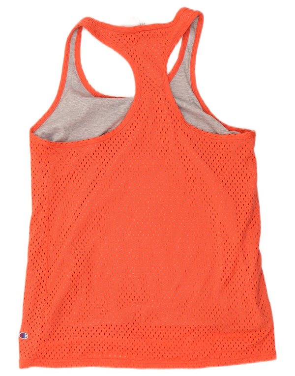 Canotta grafica Champion da donna con vestibilità atletica UK 14 Poliestere arancione medio