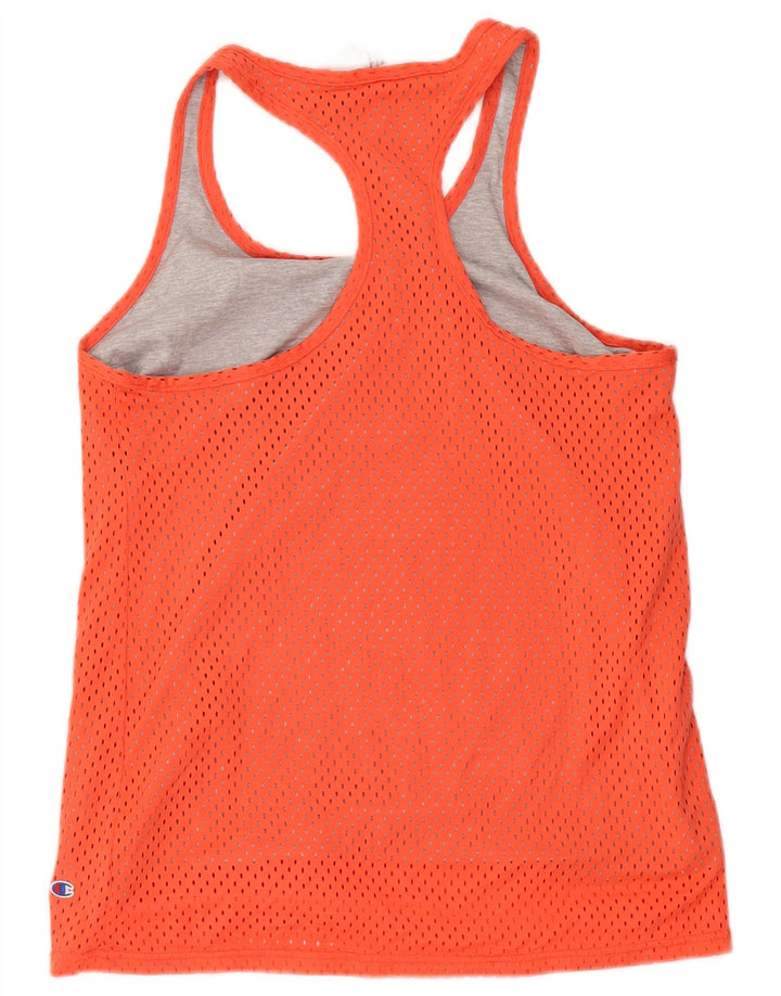 Canotta grafica Champion da donna con vestibilità atletica UK 14 Poliestere arancione medio