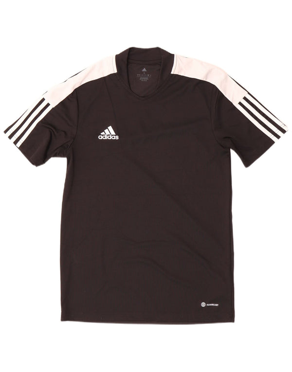 T-shirt Adidas Aeroready da uomo, piccola, in poliestere color block nero