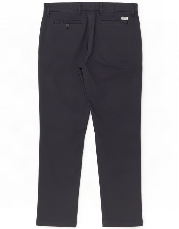Gant Pantaloni chino dritti da donna UK 16 Large W32 L26 Blu navy Cotone