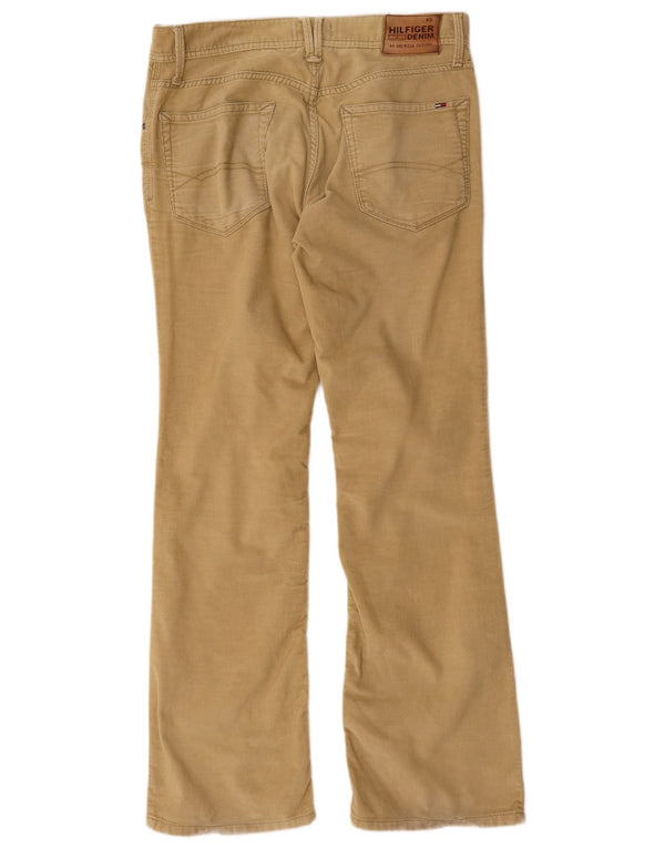 Pantaloni da uomo in velluto a coste bootcut Tommy Hilfiger W32 L32 cotone beige