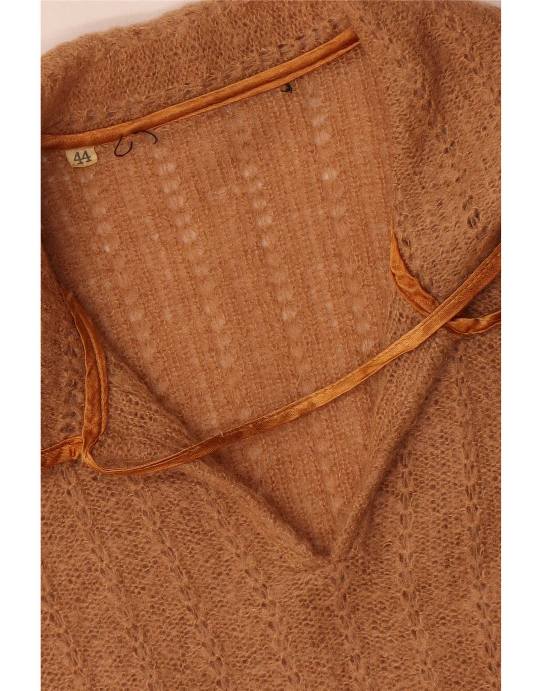 Abito maglione vintage da donna a maniche lunghe IT 44 Marrone medio
