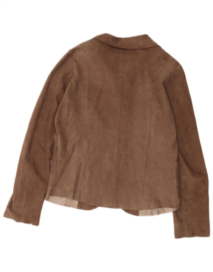 Giacca Blazer 3 Bottoni Donna Lavorazione Artigiana IT 42 Marrone Medio