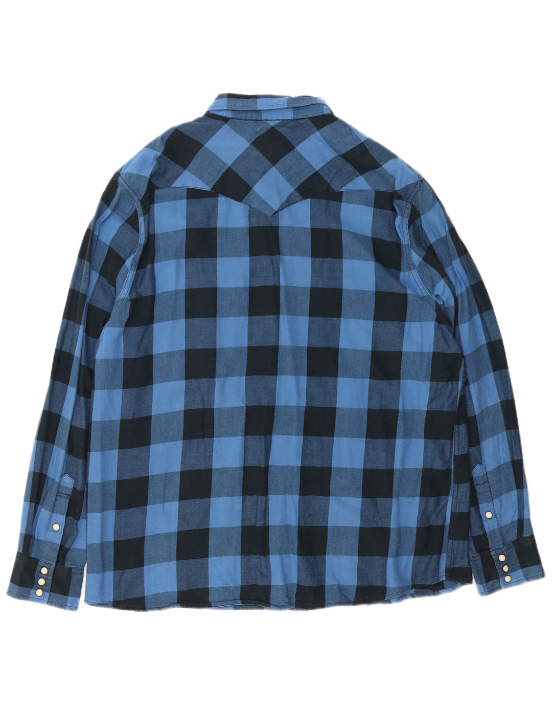Camicia da uomo in flanella vestibilità regolare Wrangler XL in cotone a quadretti blu