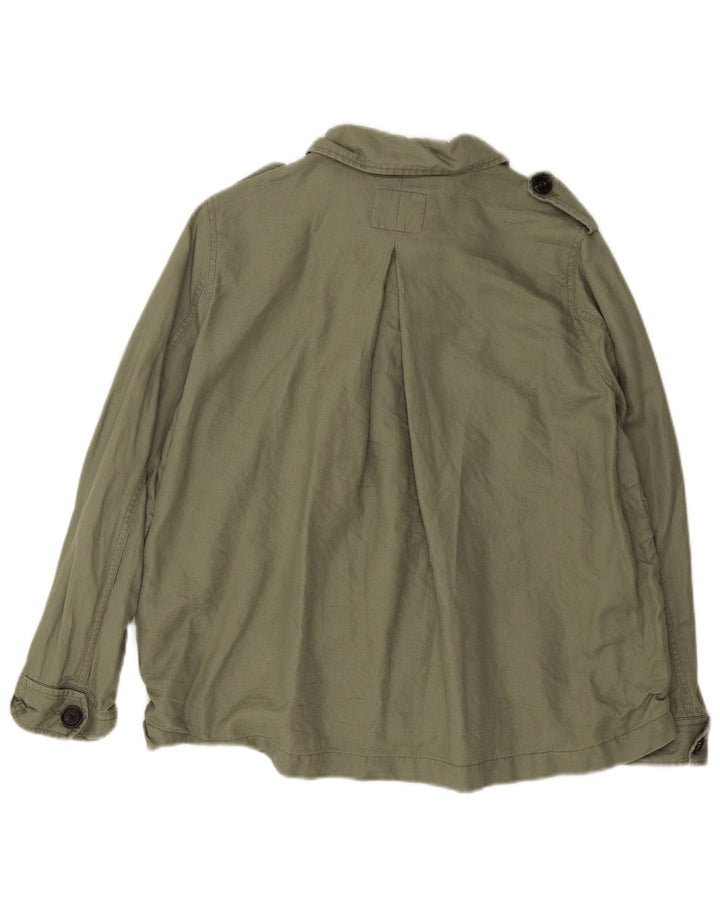 Giacca militare oversize da donna Fat Face UK 8 Small Lino verde