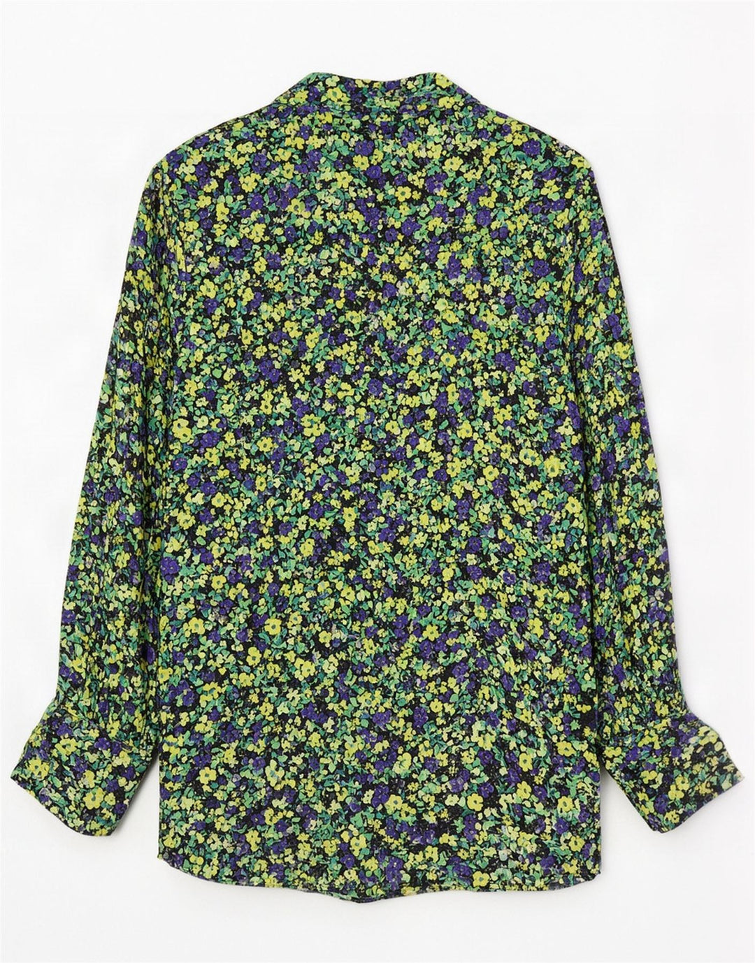Camicia Zara da donna camicetta UK 10 piccola viscosa floreale multicolore