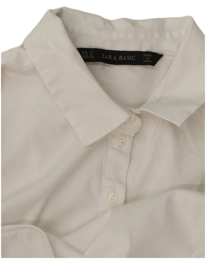 Maglia pullover con maniche a 3/4 da donna Zara UK 12 bianco medio