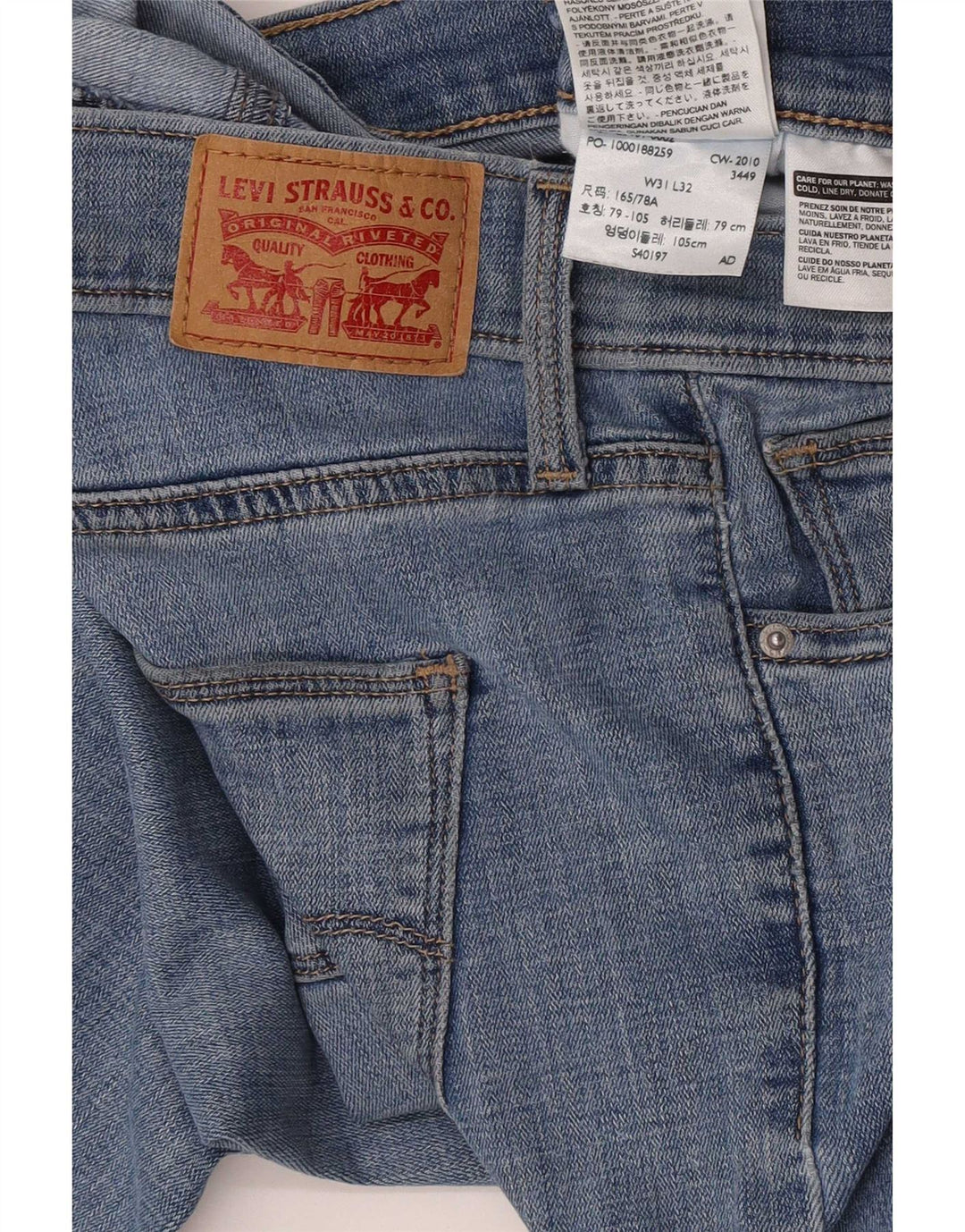 Jeans slim da donna Levi's W31 L32 cotone blu