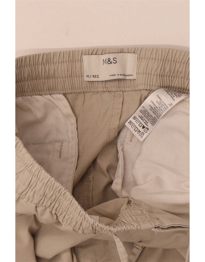 Pantaloni chino slim da uomo Marks & Spencer medi W32 L29 cotone beige