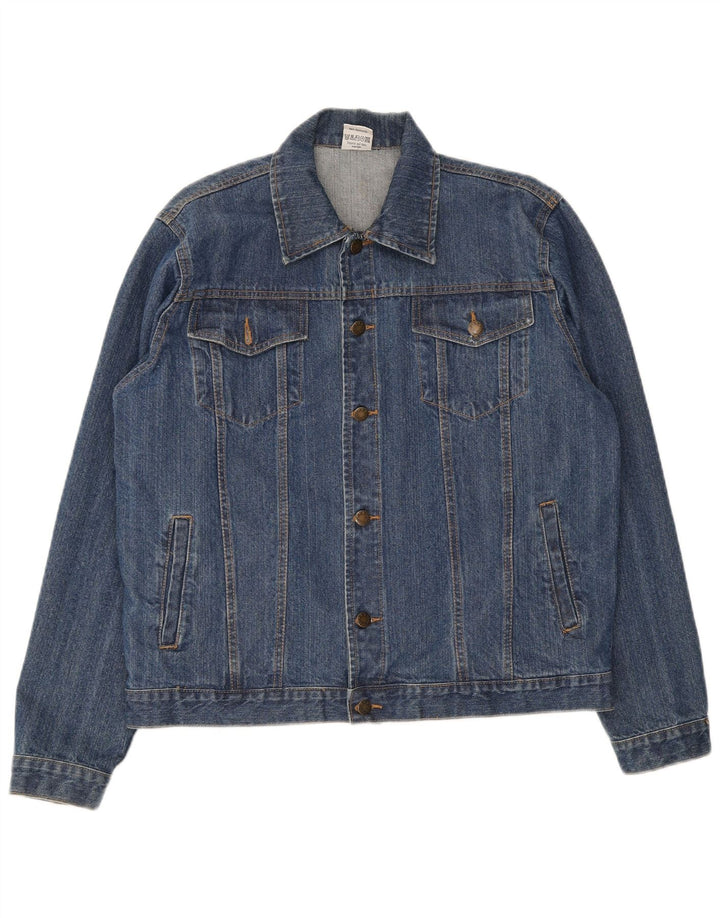 Giacca Jeans Uomo Camargue IT 48/50 Cotone Blu Medio