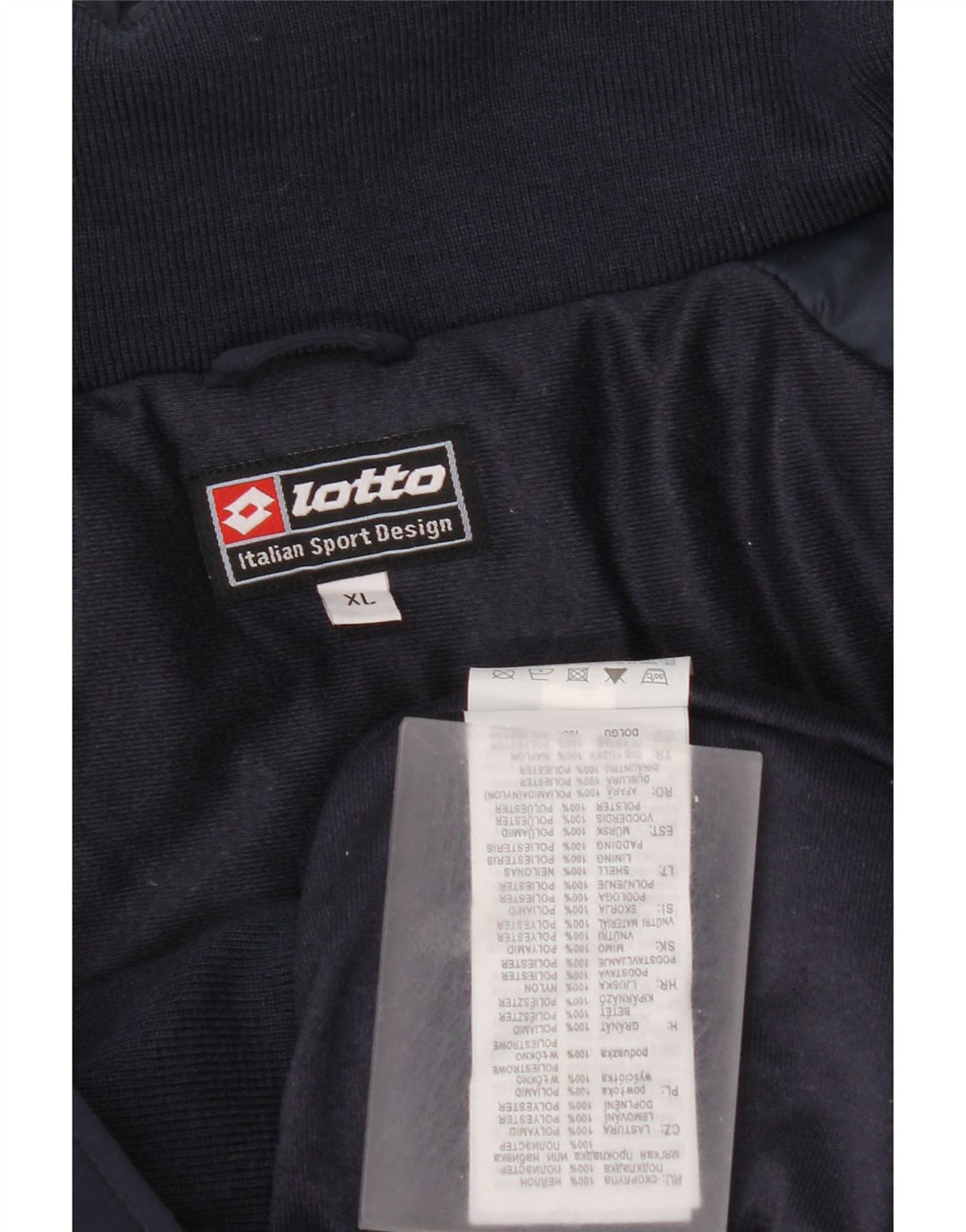 Giacca da ginnastica grafica da uomo Lotto XL XL in poliammide color block blu navy