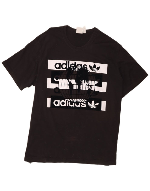 T-shirt grafica da uomo Adidas Top 2XL cotone nero