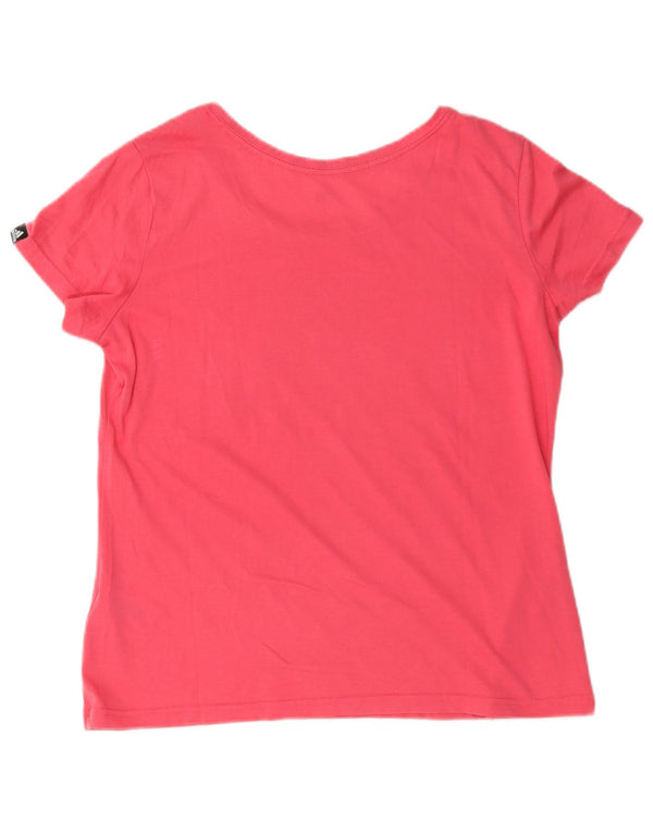 T-shirt grafica da donna Adidas Top UK 16/18 grande rosa cotone