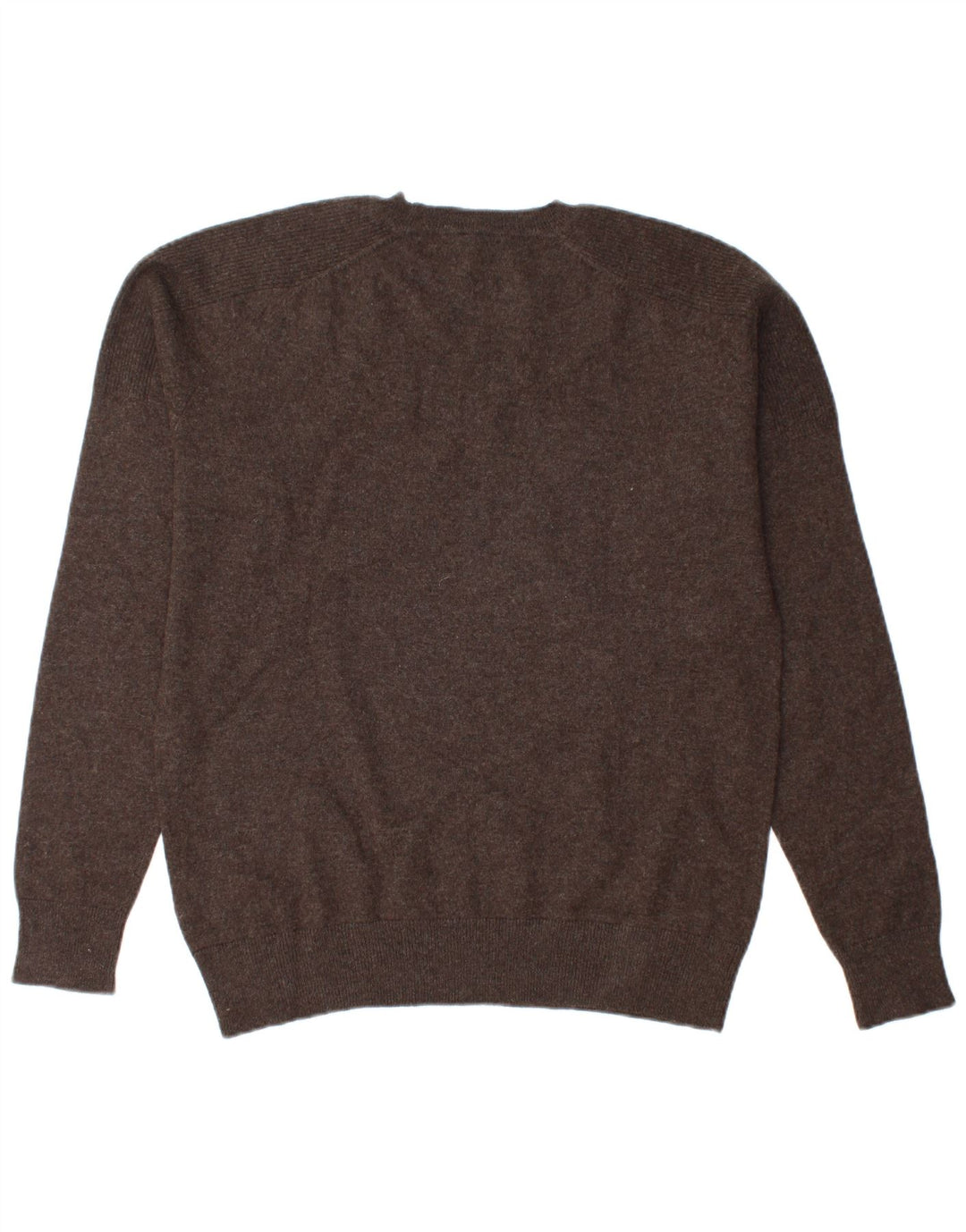 Maglione maglione girocollo da donna Lee UK 20 2XL Lana d'agnello marrone