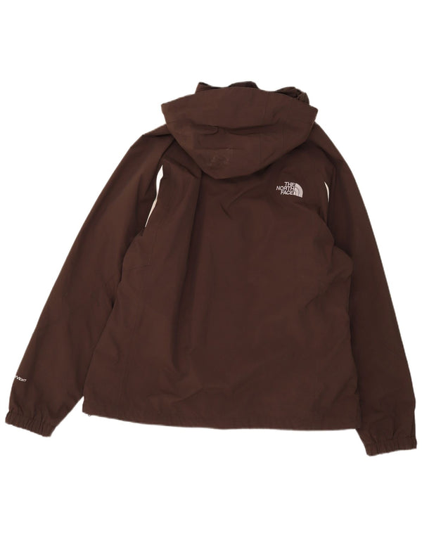 Giacca antipioggia da donna con cappuccio The North Face UK 18 XL Nylon color block marrone