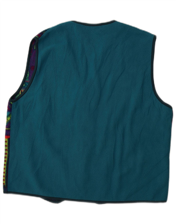 Gilet in pile da uomo VINTAGE UK 42 XL multicolore geometrico
