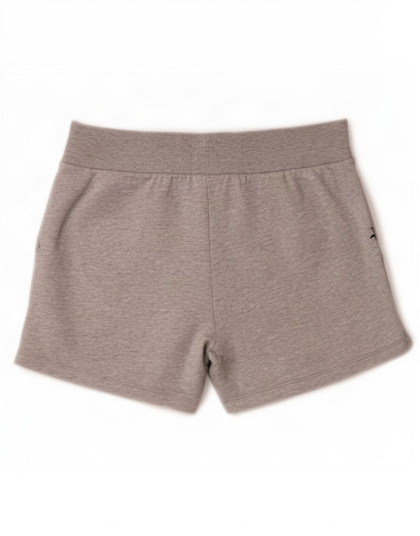 Pantaloncini sportivi regolari da donna Puma in cotone chiazzato grigio medio