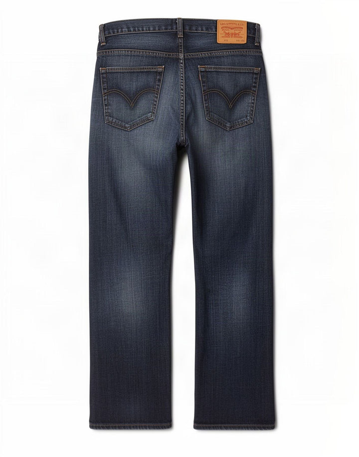 Levi's Uomo 758 Jeans Bootcut W34 L30 Cotone Blu
