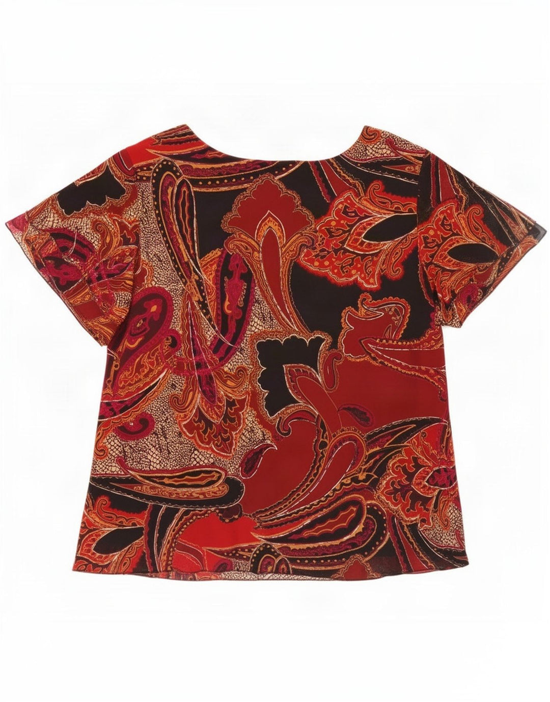 Camicetta da donna Marks & Spencer Top UK 20 2XL Poliestere nero paisley
