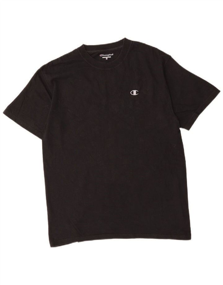 T-shirt da uomo Champion Top in cotone nero medio