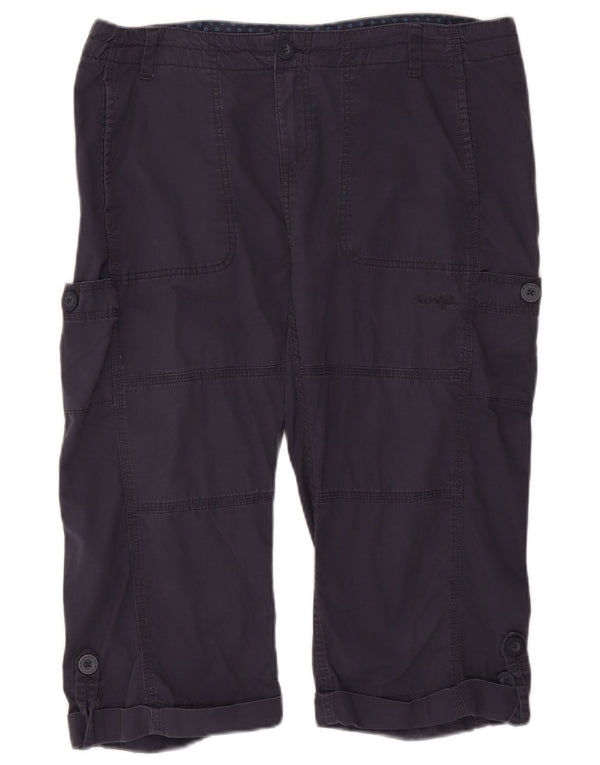 Pantaloni Capri dritti da donna Weird Fish UK 16 Large W38 L18 Blu navy