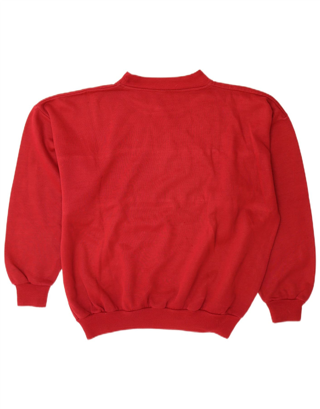 Felpa grafica da uomo vintage maglione XL rosso color block