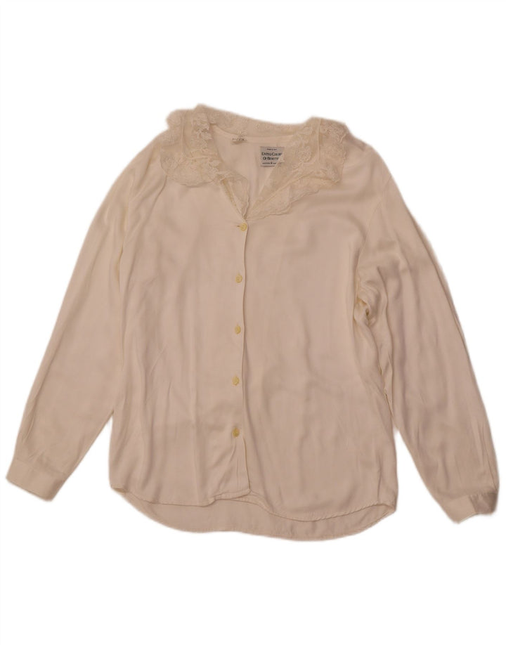 Camicia Camicia BENETTON Donna IT 44 Viscosa Bianco Sporco Medio