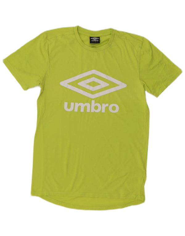 T-shirt grafica da uomo Umbro Top Small in cotone verde