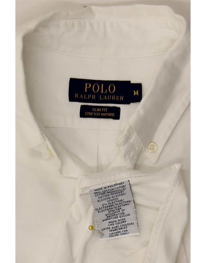 Polo Ralph Lauren Camicia slim fit da uomo in cotone bianco medio