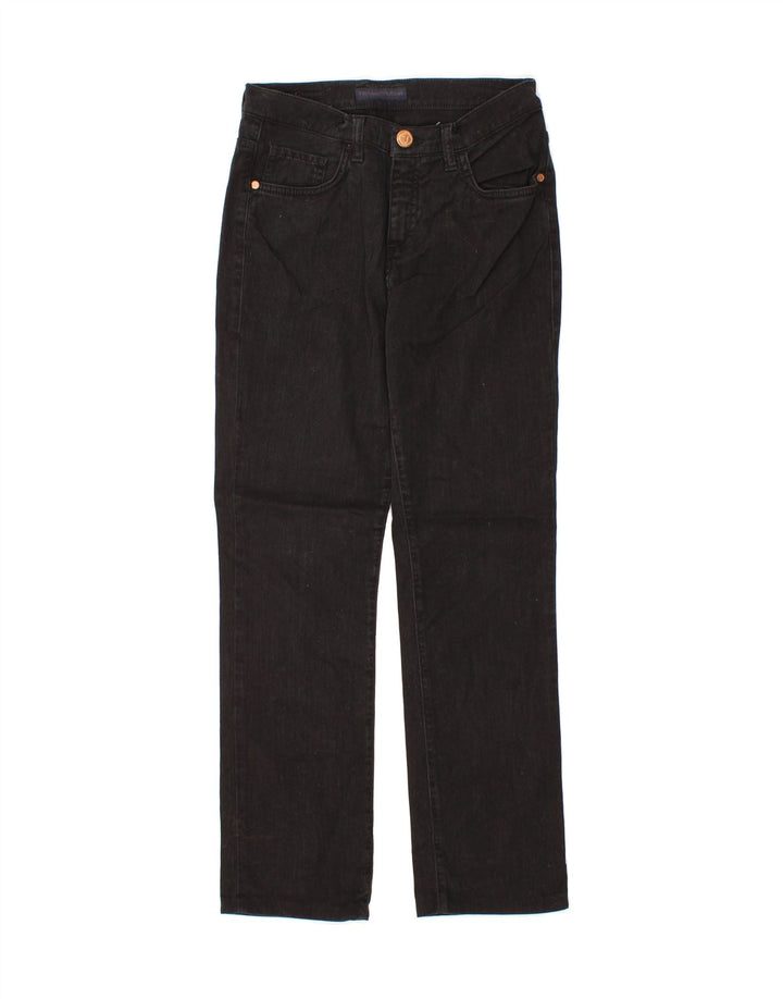 TRUSSARDI Womens Straight Jeans W25 L27 Black Cotton Vintage Trussardi and Second-Hand Trussardi from Messina Hembry 