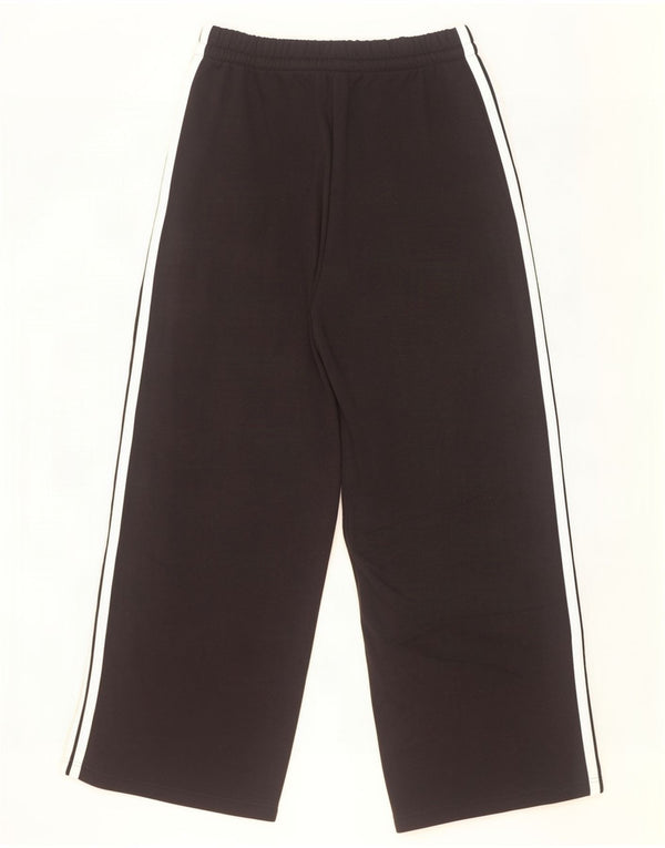 Pantaloni da tuta da donna Adidas a gamba larga UK 16/18 Large Nero Cotone