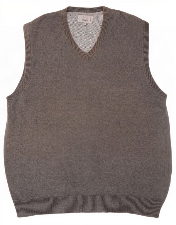 Canotta da uomo Marks & Spencer vestibilità regolare canotta grande in cotone grigio