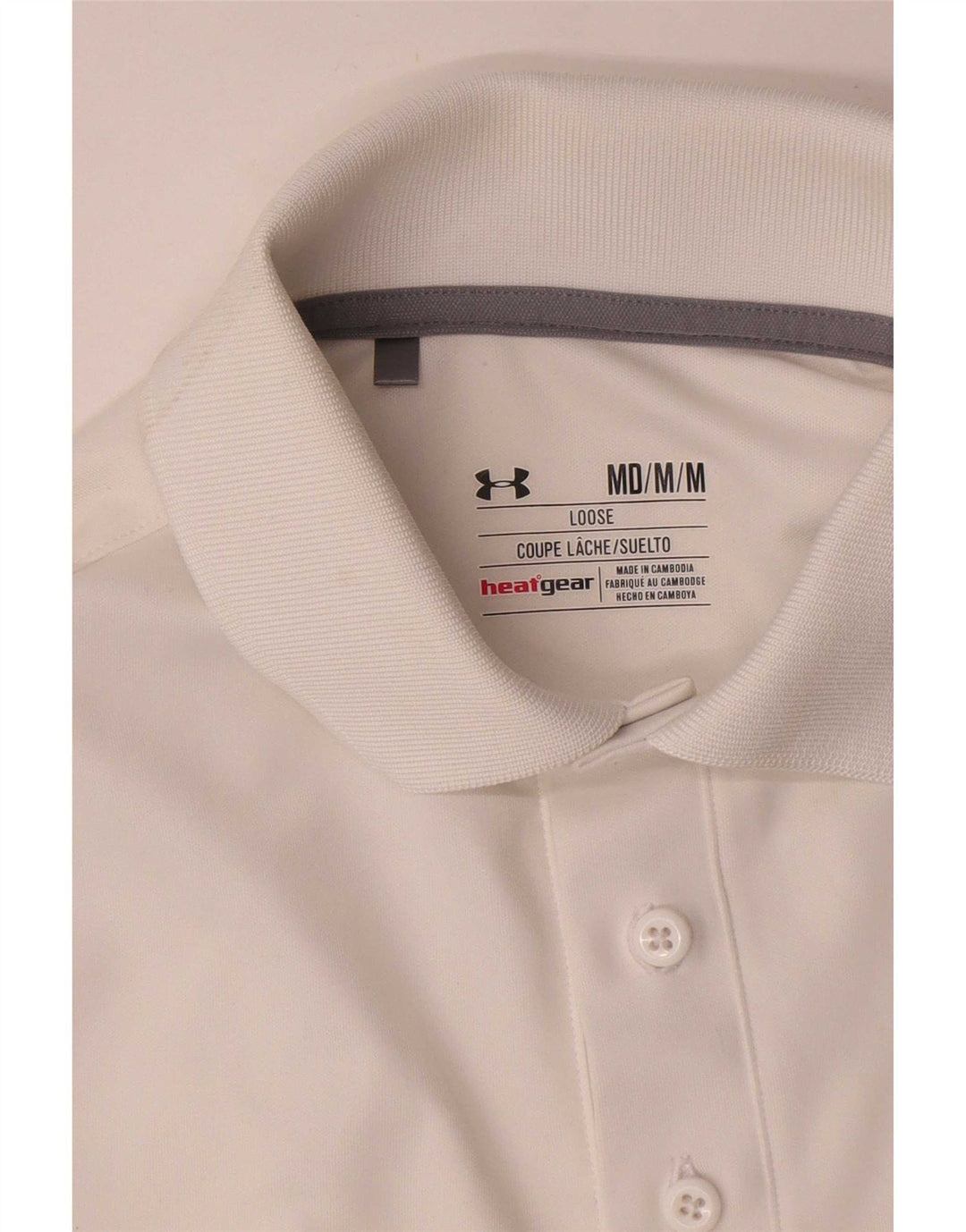 Polo Under Armour da uomo Heat Gear bianca media