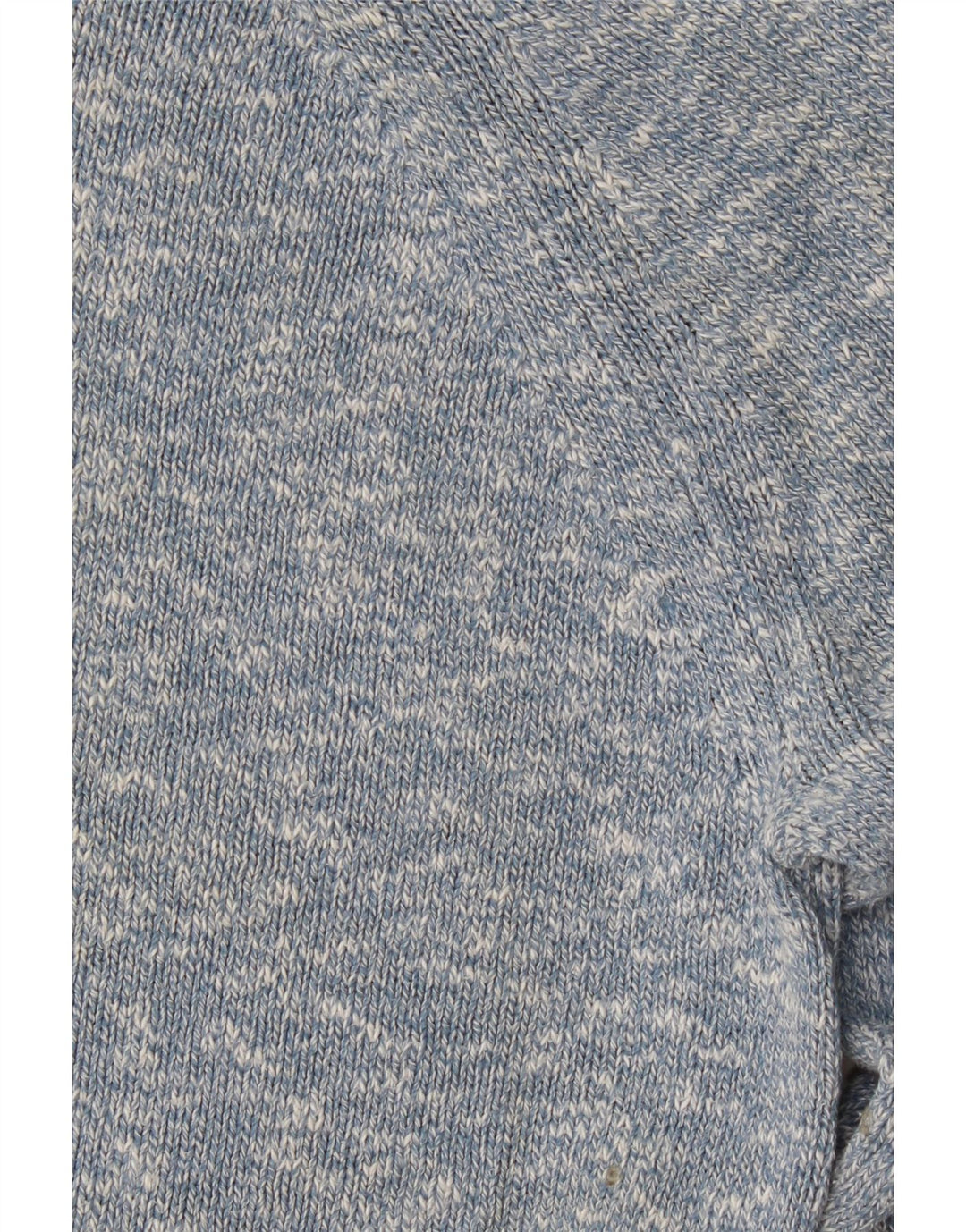 Maglione da uomo con scollo a barca Marks & Spencer piccolo cotone screziato blu