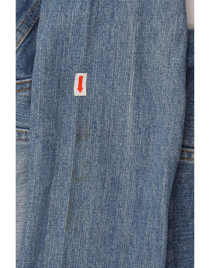 Giacca in denim corto da donna VINTAGE UK 14 grande cotone blu