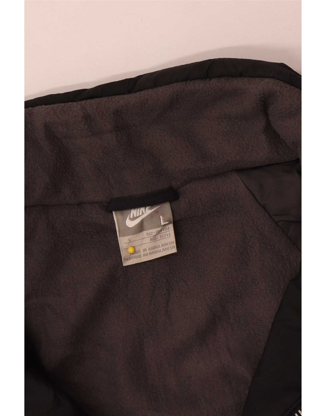 Giacca Antivento con Stampa Nike per Ragazzi 12-13 Anni Large Nero Nylon
