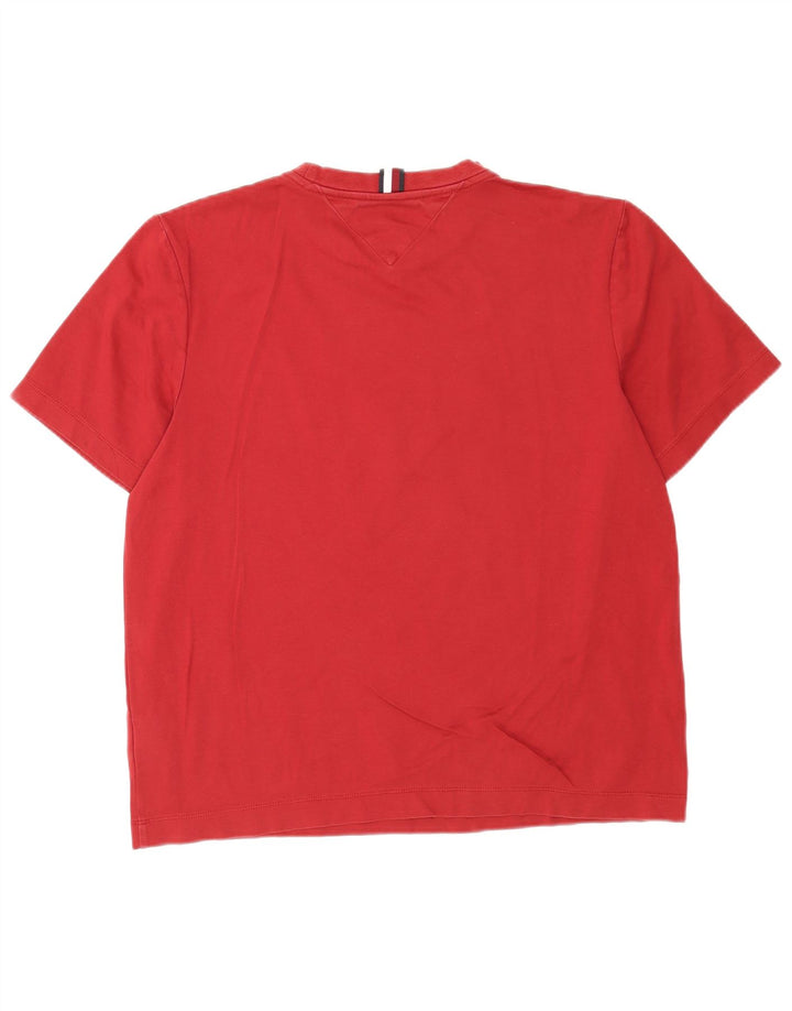 T-shirt grafica da uomo con vestibilità regolare Tommy Hilfiger Top in cotone rosso medio