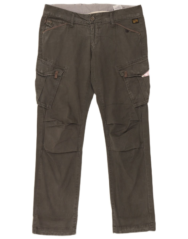 Pantaloni cargo dritti da uomo G-Star W27 L30 cotone kaki
